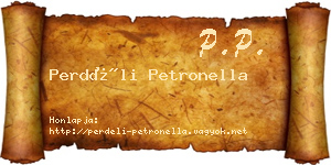 Perdéli Petronella névjegykártya